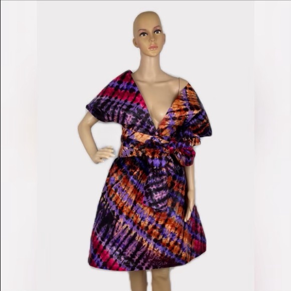 African Print Ankara Infinity Midi Dress - Picture 2 of 12
